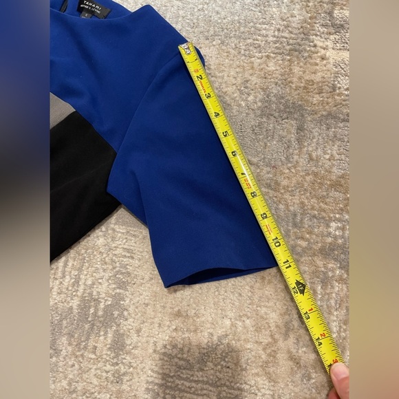 Tahari Arthur S Levine Color Block Sheath Dress Black Blue & Gray Size 6 Career - Picture 8 of 9